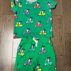 Mini Boden Green Scooter Print Set size 3/4